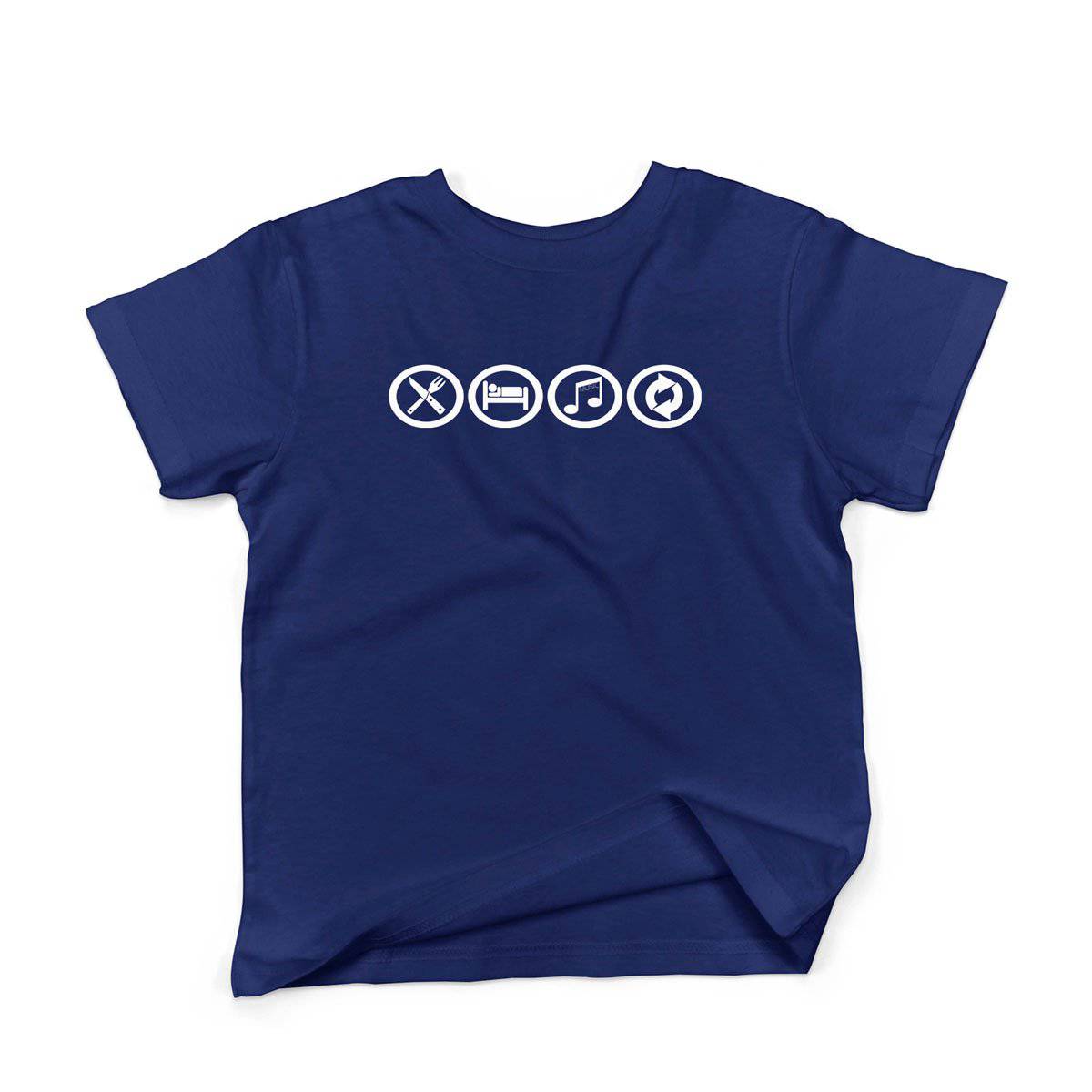 Epic Label Tshirt Eat Sleep Music Repeat T-Shirt Enfant