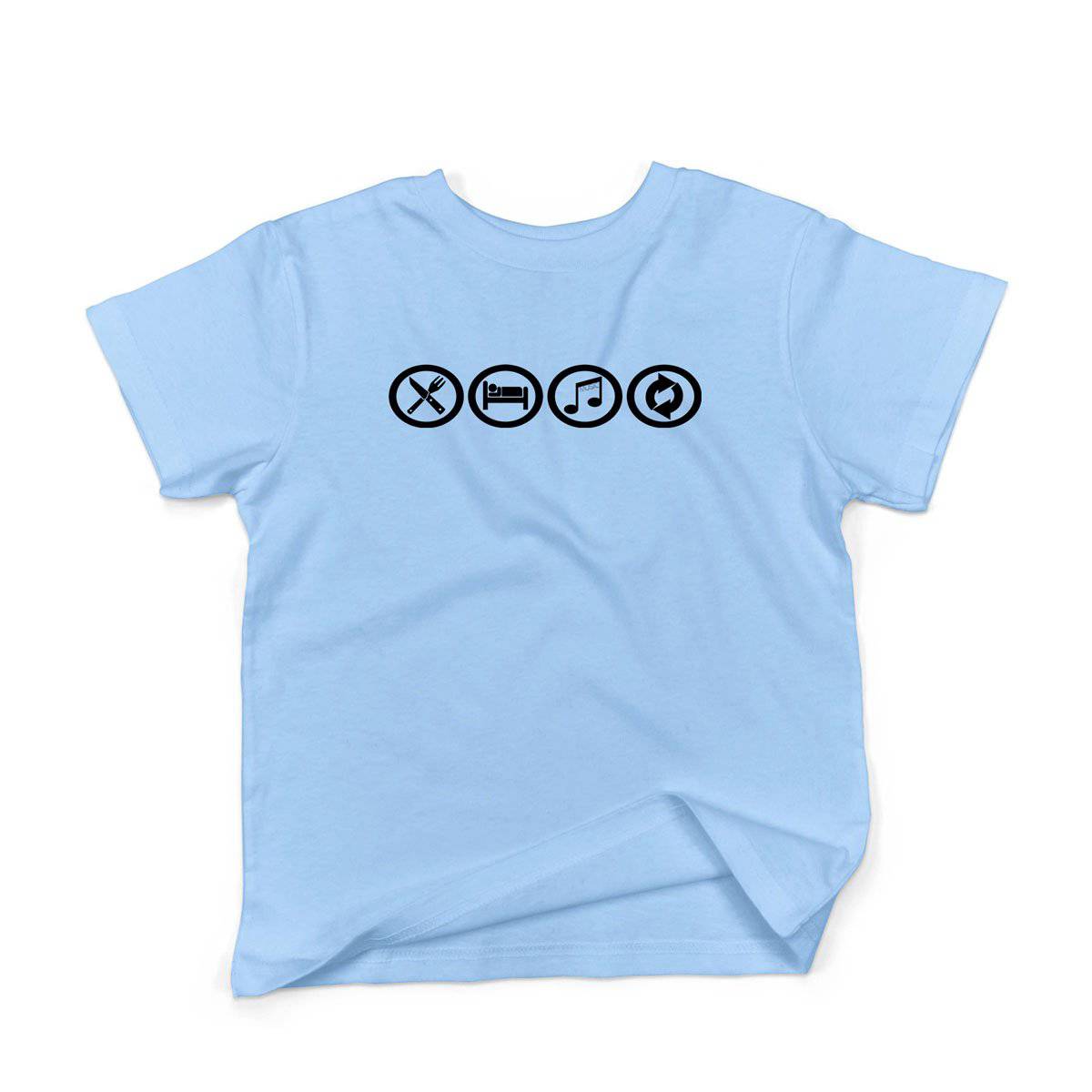 Epic Label Tshirt Eat Sleep Music Repeat T-Shirt Enfant