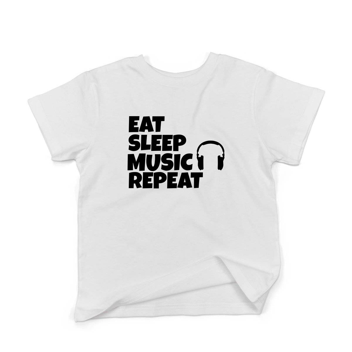 Epic Label Tshirt Eat Sleep Music Repeat T-Shirt Enfant