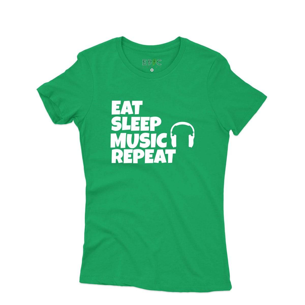 Epic Label Tshirt Eat Sleep Music Repeat T-Shirt Pour Femme