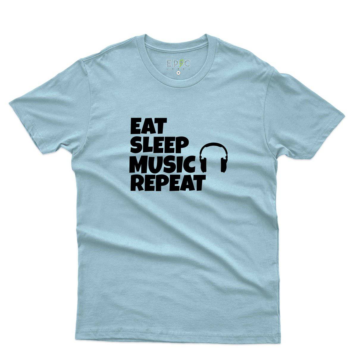 Epic Label Tshirt Eat Sleep Music Repeat T-Shirt Pour Homme