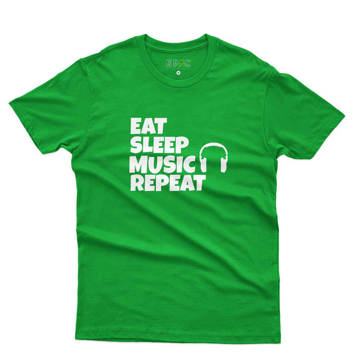 Epic Label Tshirt Eat Sleep Music Repeat T-Shirt Pour Homme