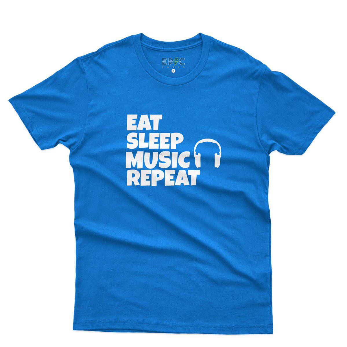 Epic Label Tshirt Eat Sleep Music Repeat T-Shirt Pour Homme
