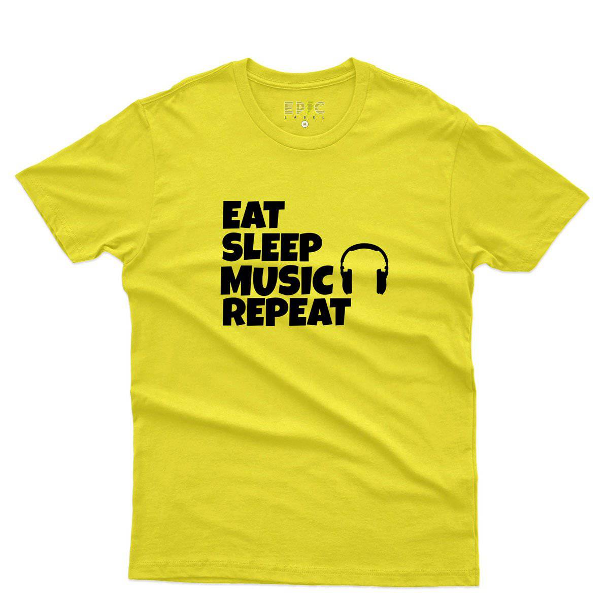 Epic Label Tshirt Eat Sleep Music Repeat T-Shirt Pour Homme