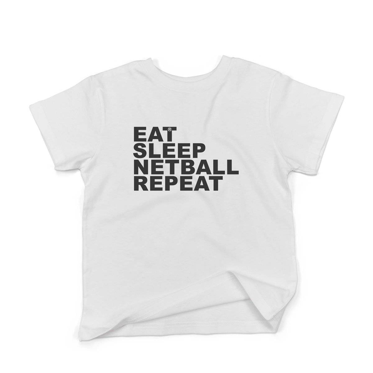 Epic Label Tshirt Eat Sleep Netball Repeat T-Shirt Enfant