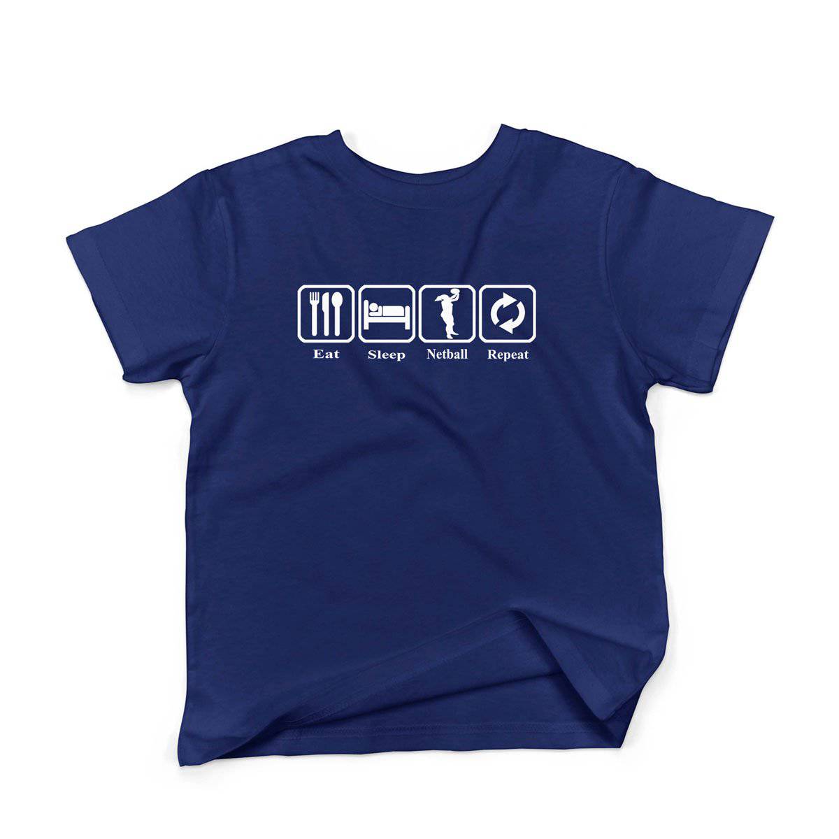 Epic Label Tshirt Eat Sleep Netball Repeat T-Shirt Enfant