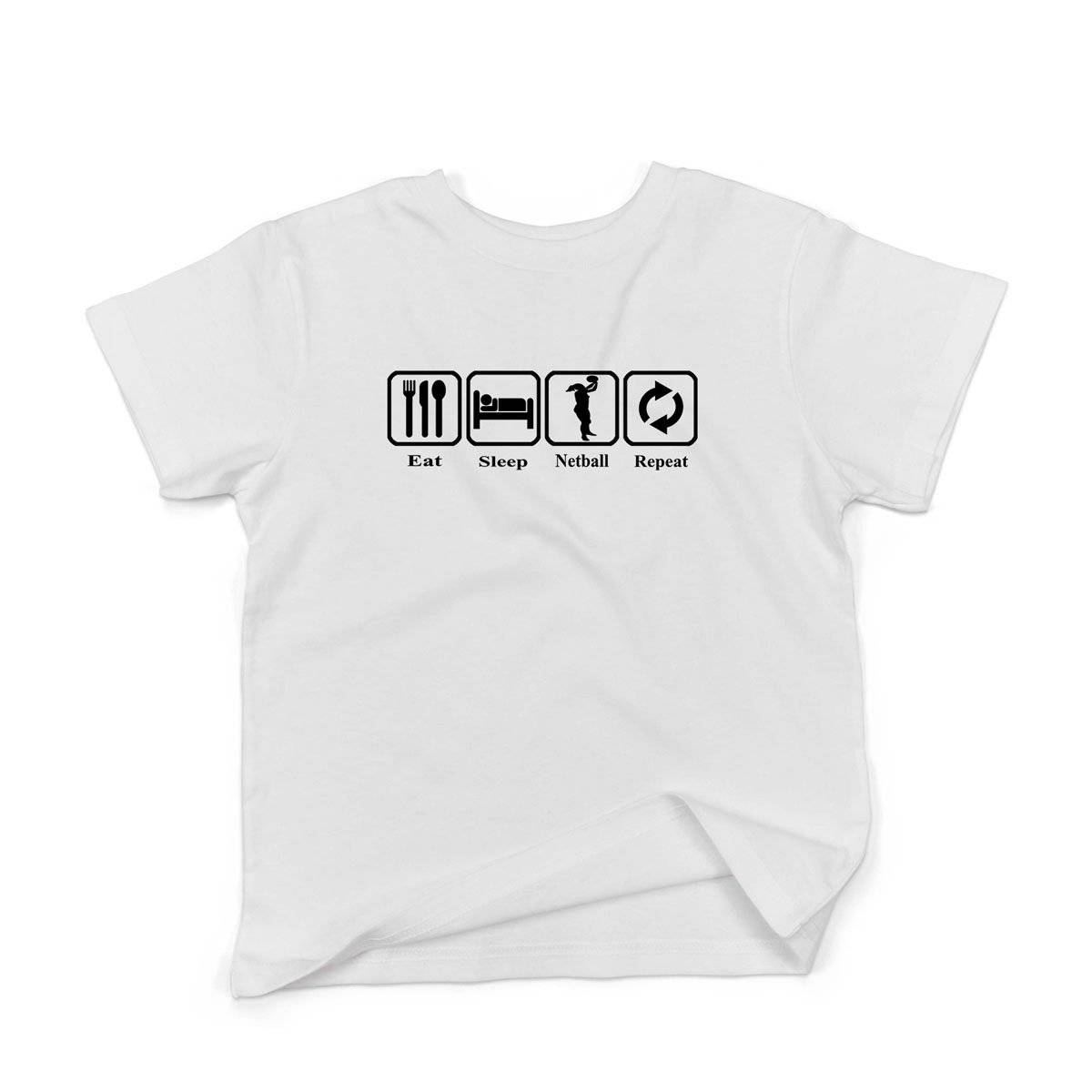 Epic Label Tshirt Eat Sleep Netball Repeat T-Shirt Enfant