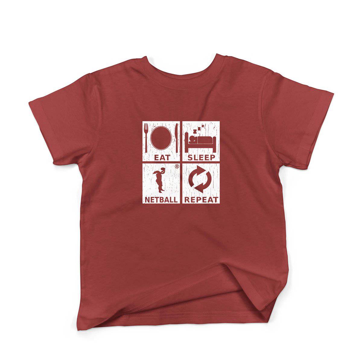 Epic Label Tshirt Eat Sleep Netball Repeat T-Shirt Enfant