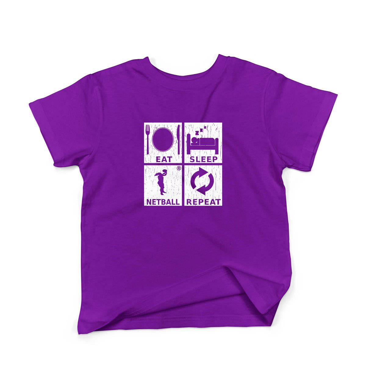 Epic Label Tshirt Eat Sleep Netball Repeat T-Shirt Enfant