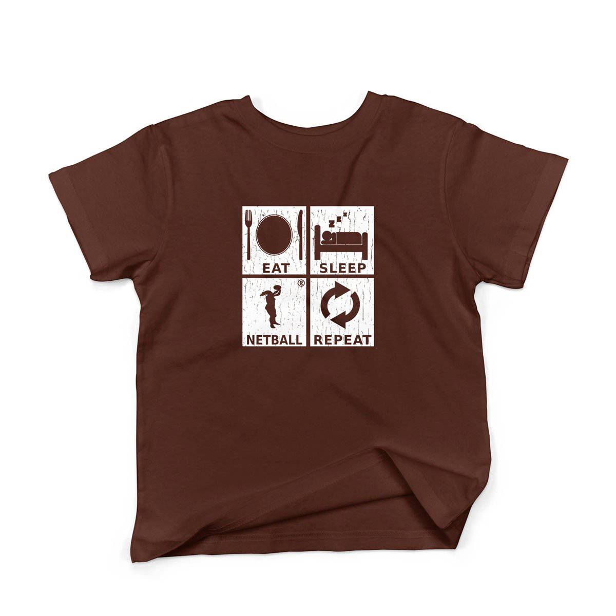 Epic Label Tshirt Eat Sleep Netball Repeat T-Shirt Enfant