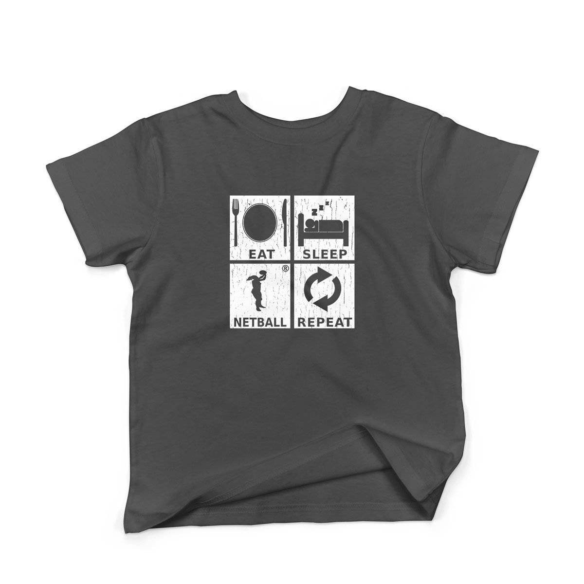 Epic Label Tshirt Eat Sleep Netball Repeat T-Shirt Enfant