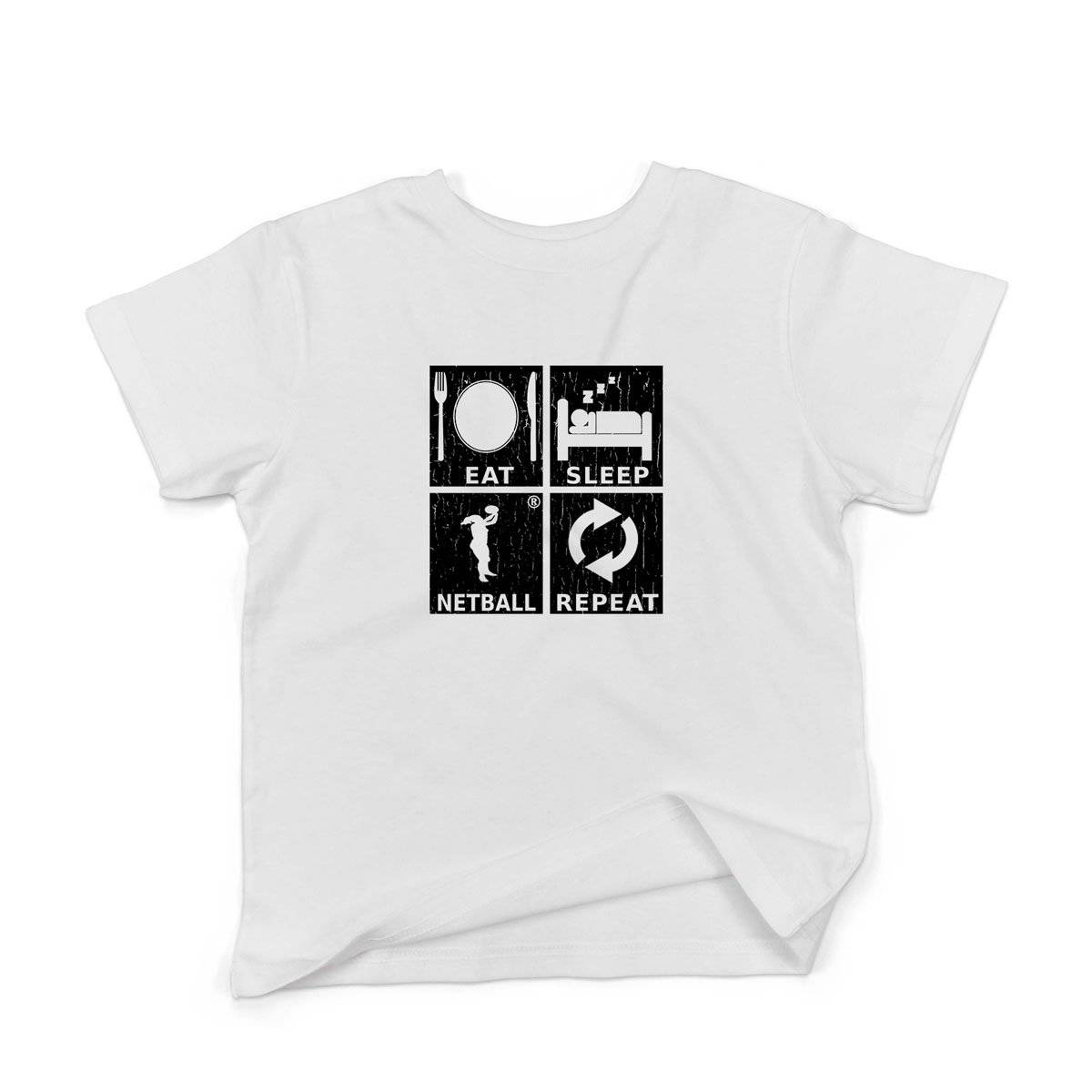 Epic Label Tshirt Eat Sleep Netball Repeat T-Shirt Enfant