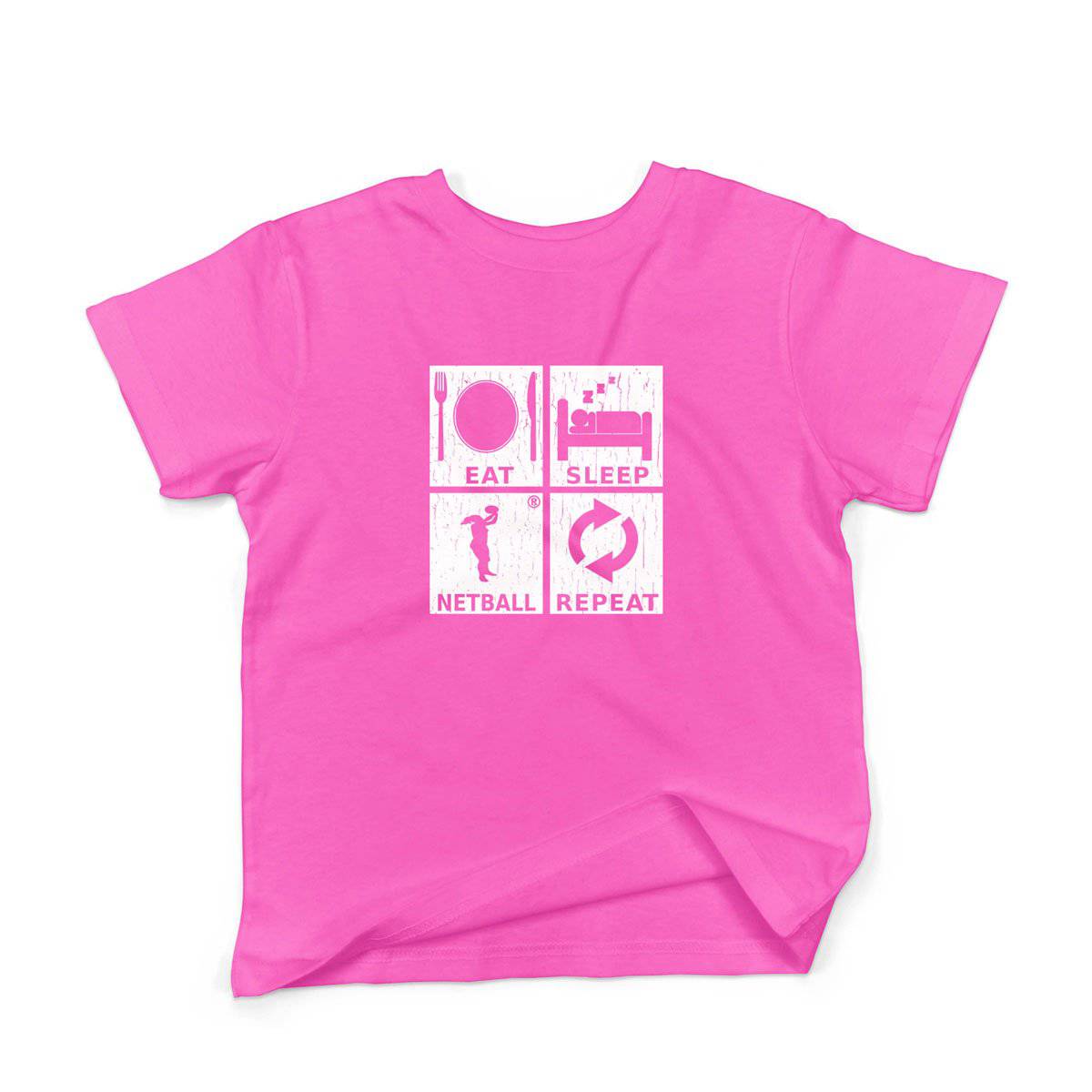 Epic Label Tshirt Eat Sleep Netball Repeat T-Shirt Enfant