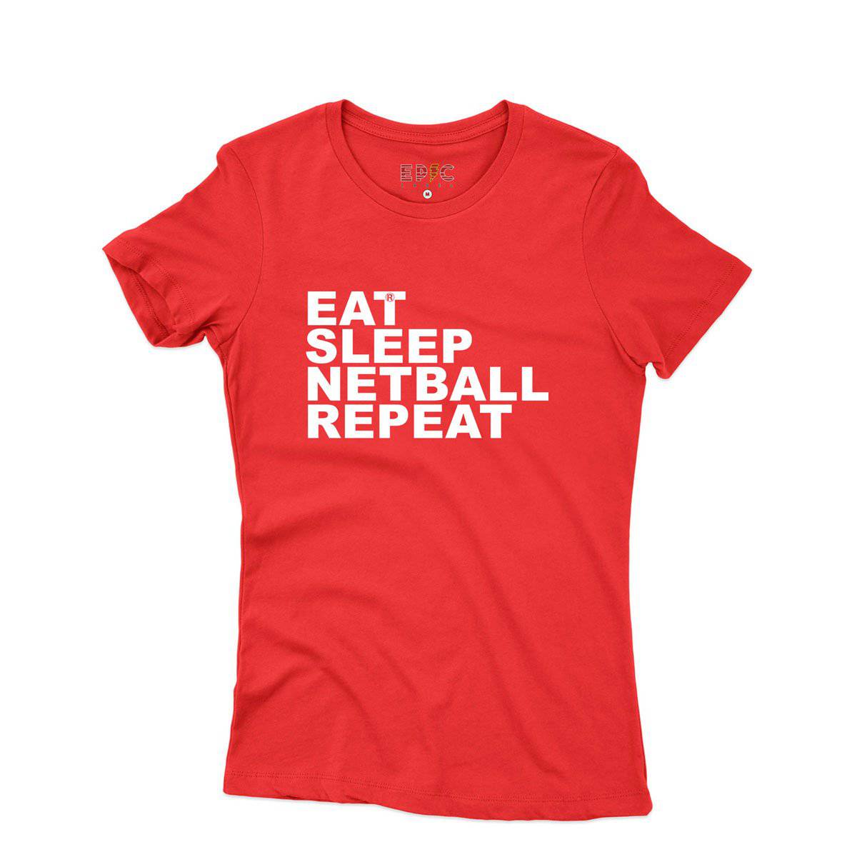 Epic Label Tshirt Eat Sleep Netball Repeat T-Shirt Pour Femme