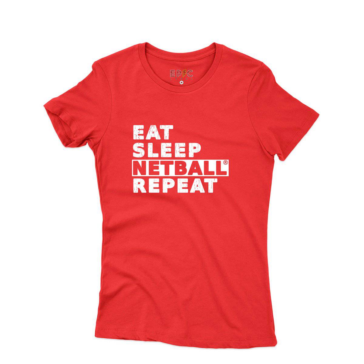 Epic Label Tshirt Eat Sleep Netball Repeat T-Shirt Pour Femme