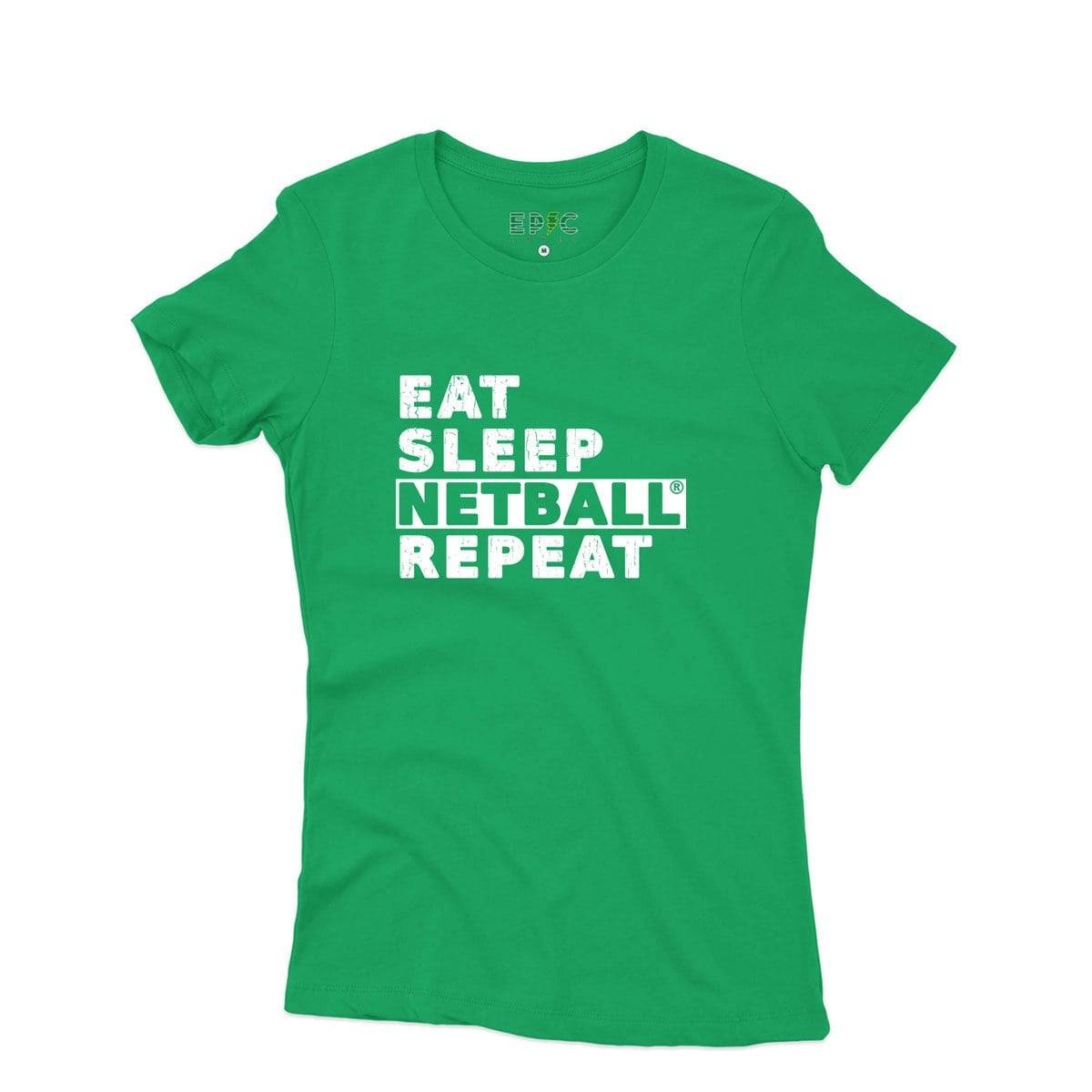 Epic Label Tshirt Eat Sleep Netball Repeat T-Shirt Pour Femme