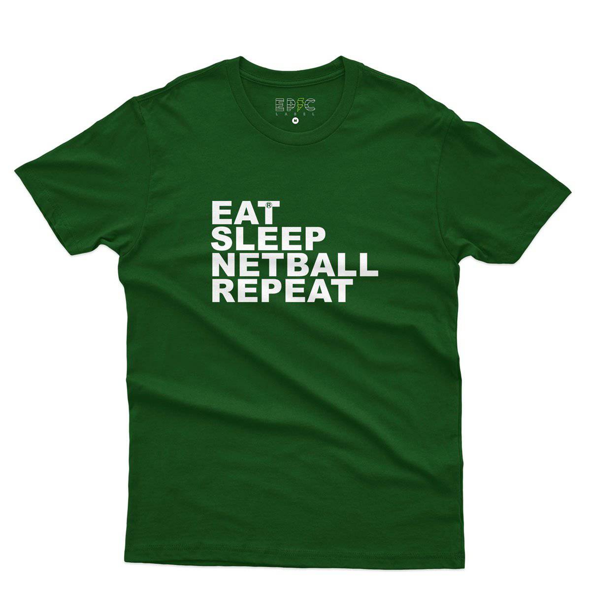 Epic Label Tshirt Eat Sleep Netball Repeat T-Shirt Pour Homme
