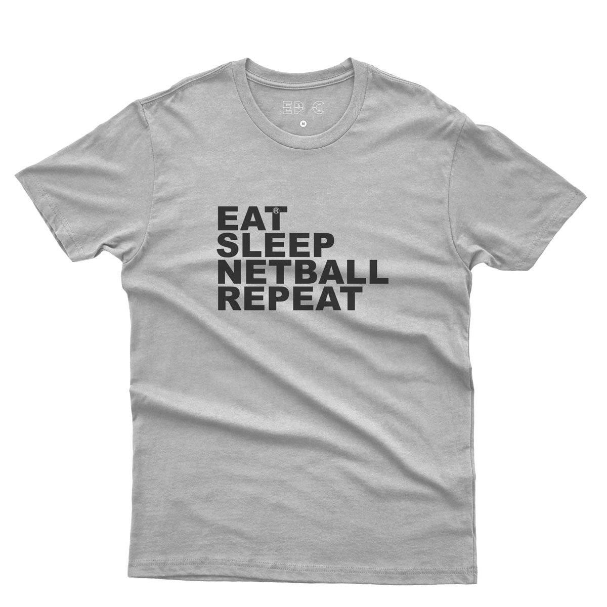 Epic Label Tshirt Eat Sleep Netball Repeat T-Shirt Pour Homme