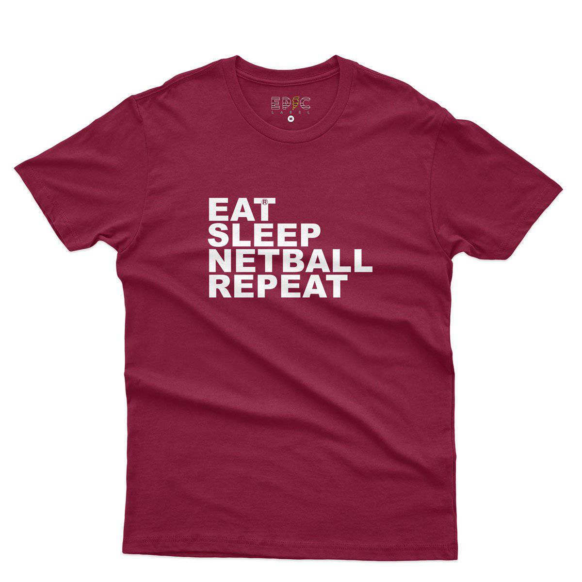 Epic Label Tshirt Eat Sleep Netball Repeat T-Shirt Pour Homme