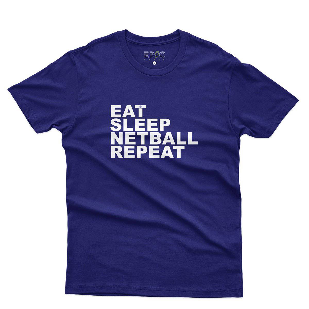 Epic Label Tshirt Eat Sleep Netball Repeat T-Shirt Pour Homme