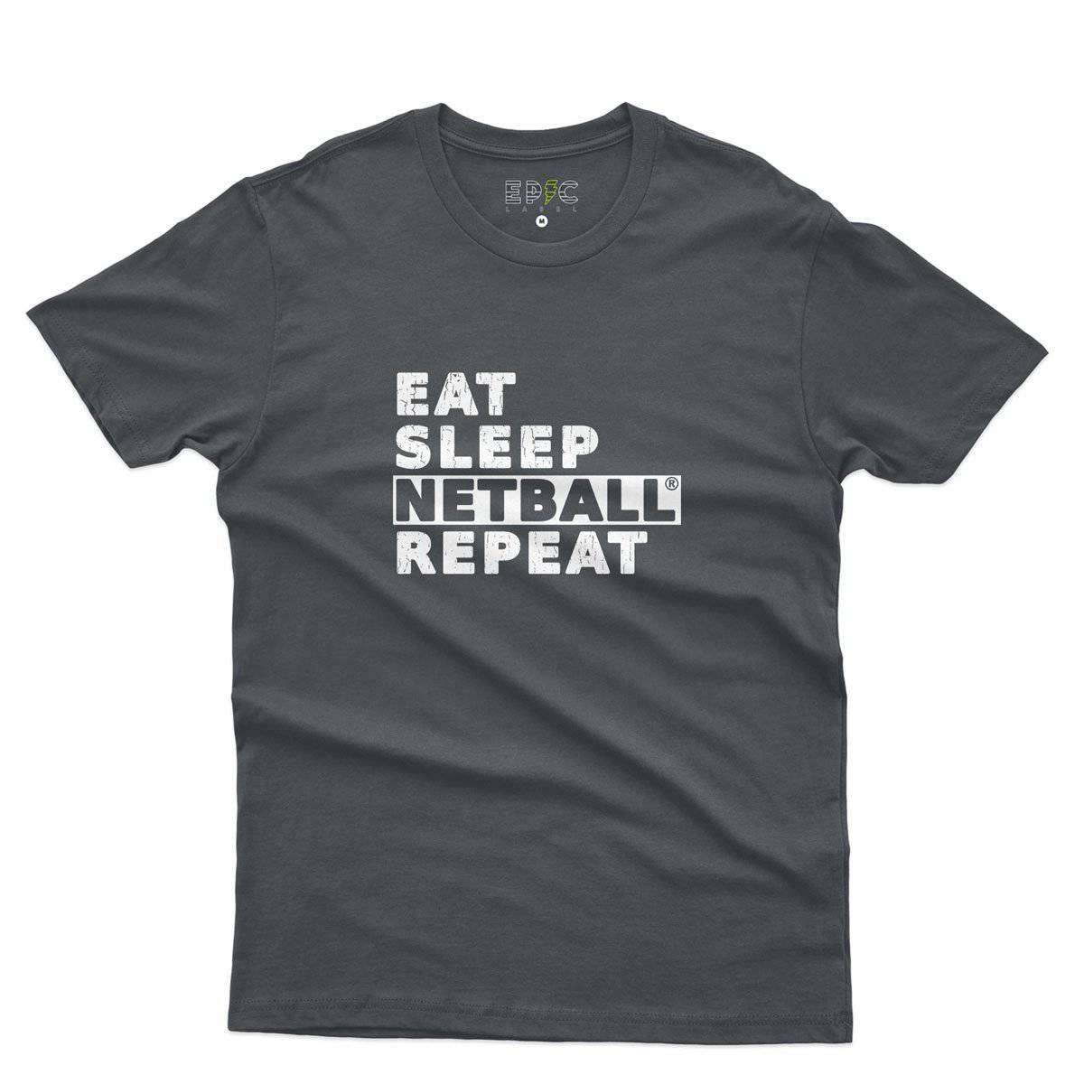 Epic Label Tshirt Eat Sleep Netball Repeat T-Shirt Pour Homme