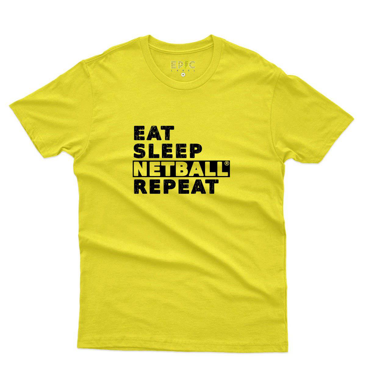 Epic Label Tshirt Eat Sleep Netball Repeat T-Shirt Pour Homme