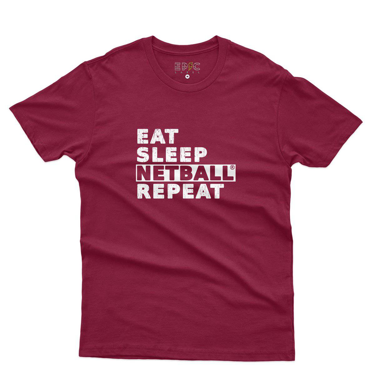 Epic Label Tshirt Eat Sleep Netball Repeat T-Shirt Pour Homme