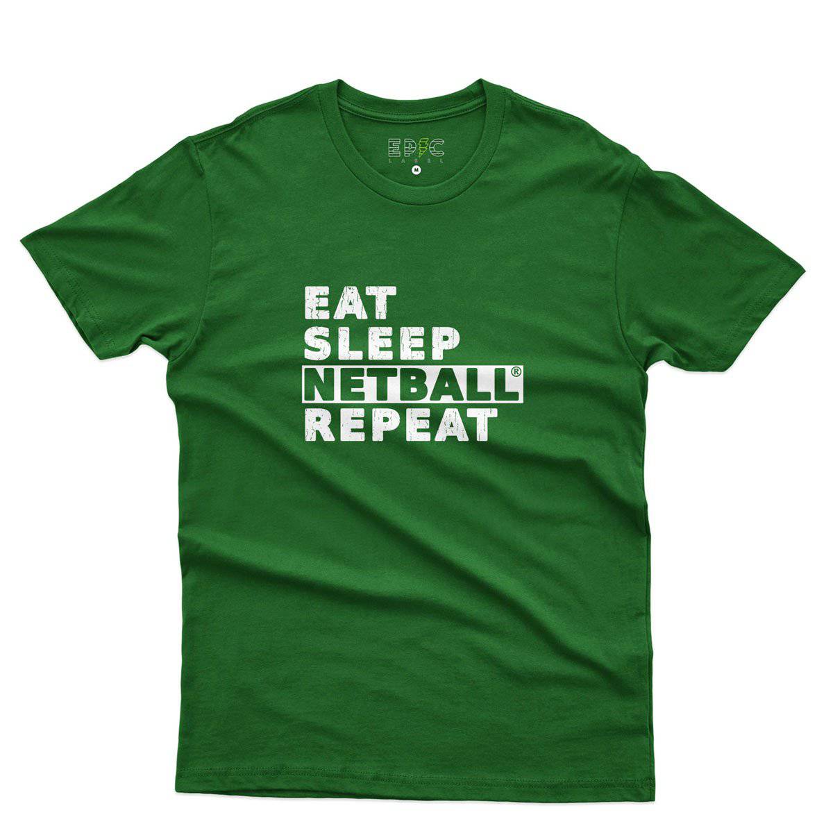 Epic Label Tshirt Eat Sleep Netball Repeat T-Shirt Pour Homme