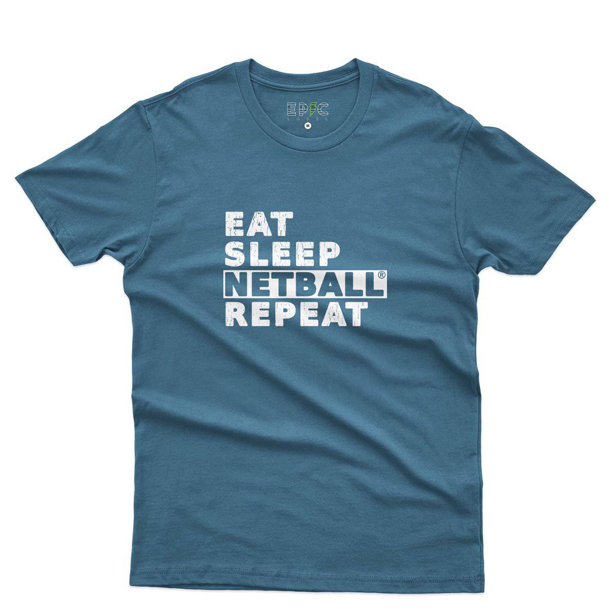 Epic Label Tshirt Eat Sleep Netball Repeat T-Shirt Pour Homme