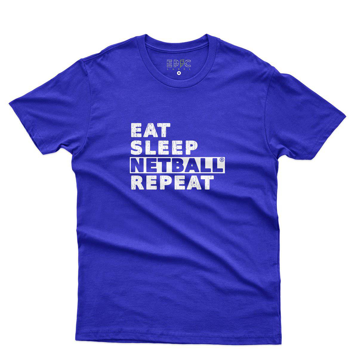 Epic Label Tshirt Eat Sleep Netball Repeat T-Shirt Pour Homme