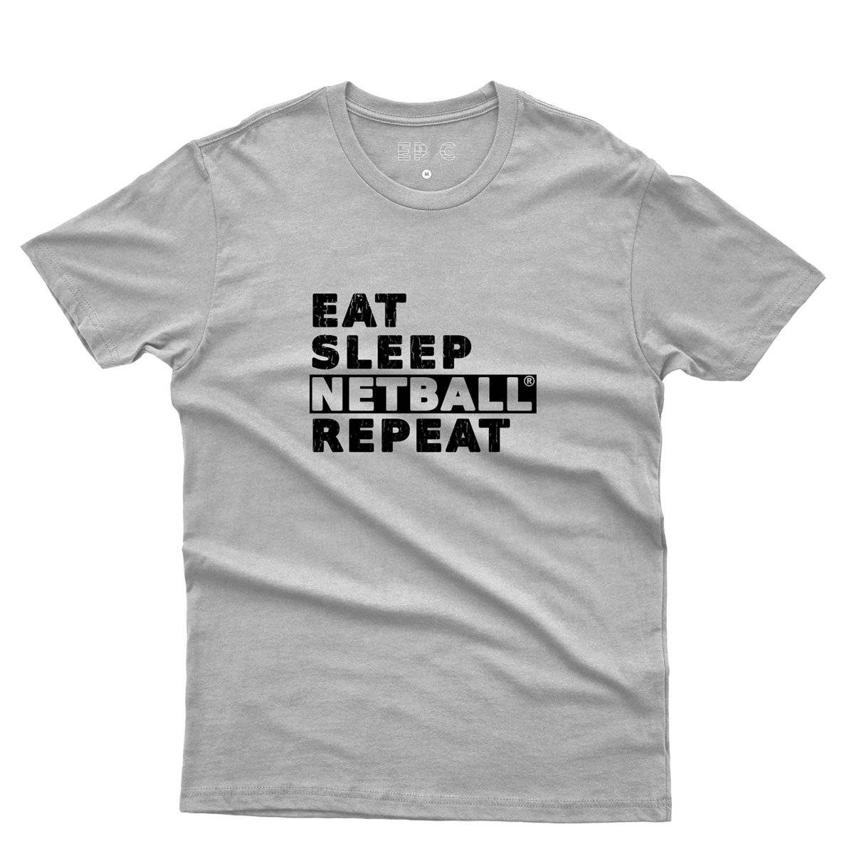 Epic Label Tshirt Eat Sleep Netball Repeat T-Shirt Pour Homme