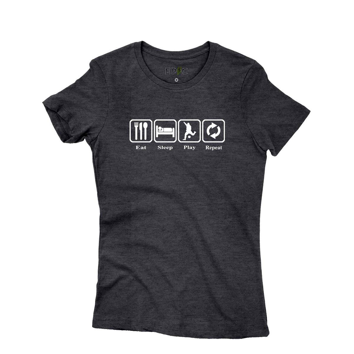 Epic Label Tshirt Eat Sleep Play Repeat T-Shirt Pour Femme