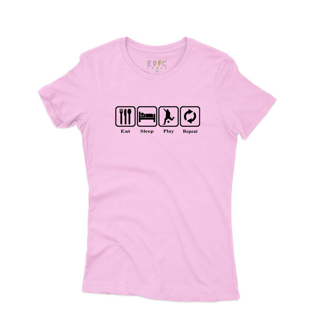 Epic Label Tshirt Eat Sleep Play Repeat T-Shirt Pour Femme