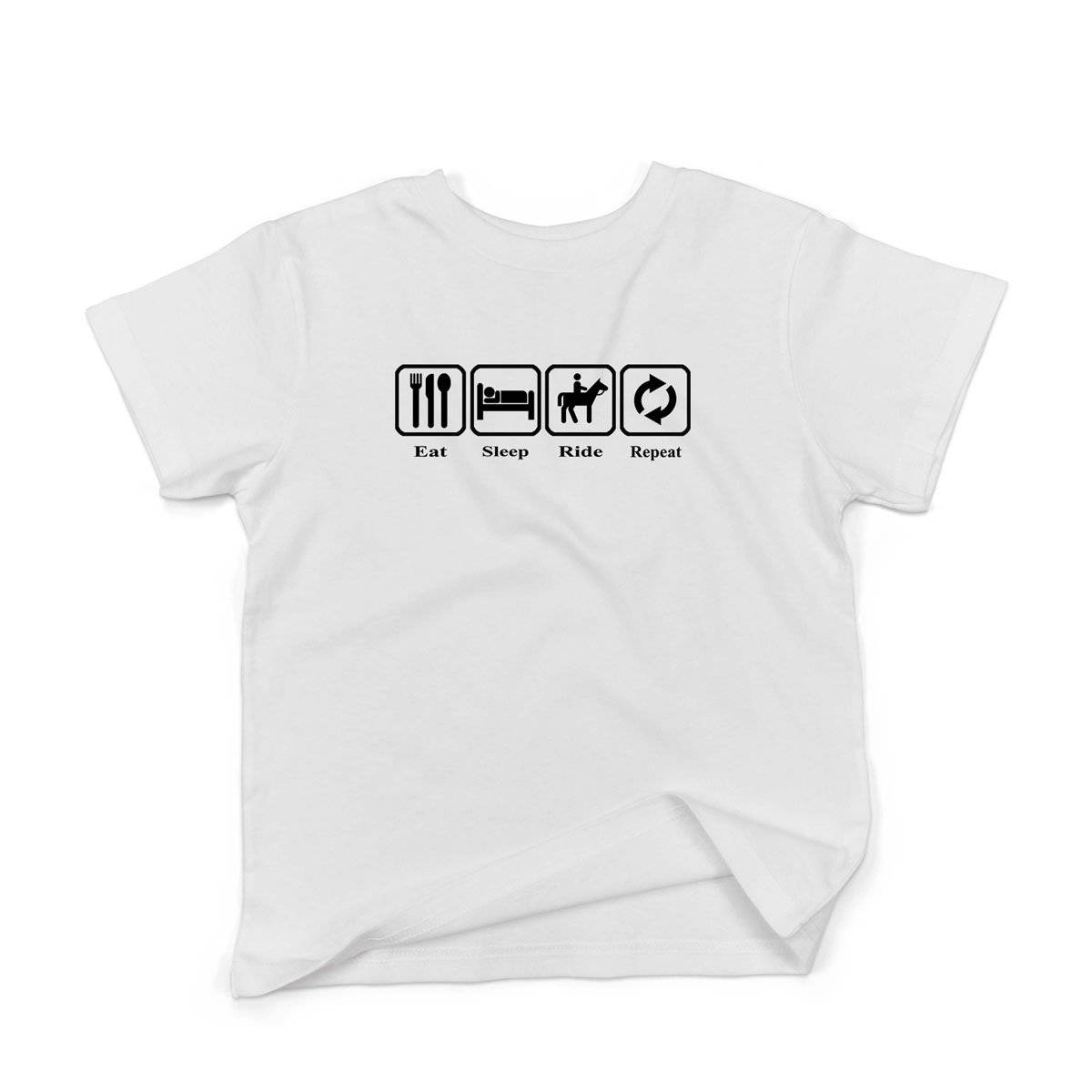 Epic Label Tshirt Eat Sleep Ride Repeat T-Shirt Enfant
