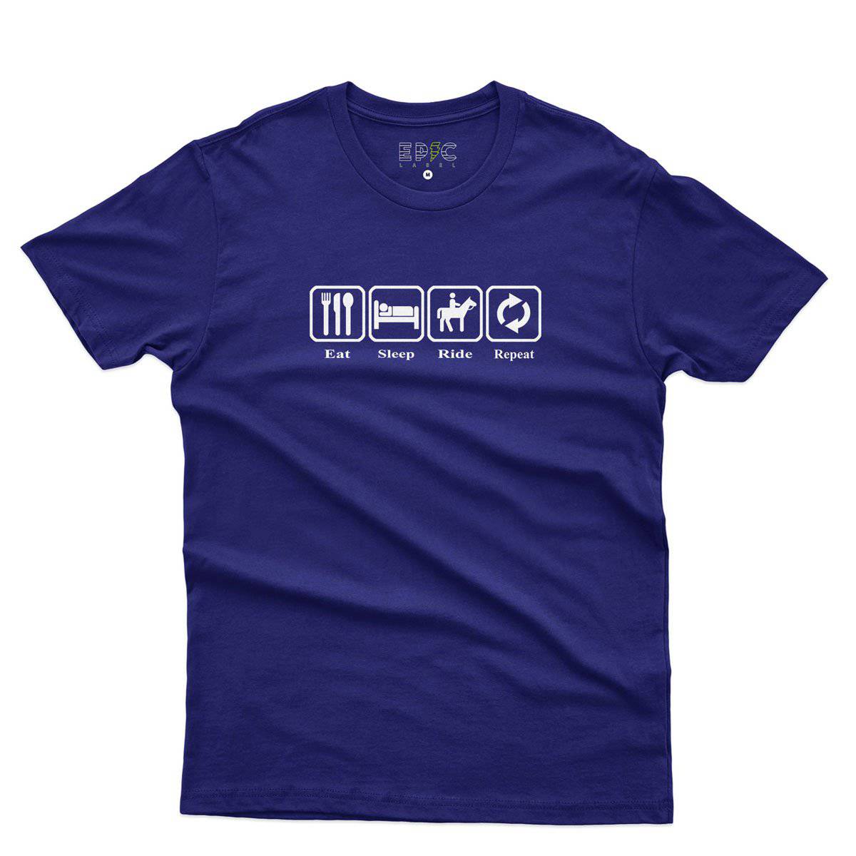 Epic Label Tshirt Eat Sleep Ride Repeat T-Shirt Pour Homme
