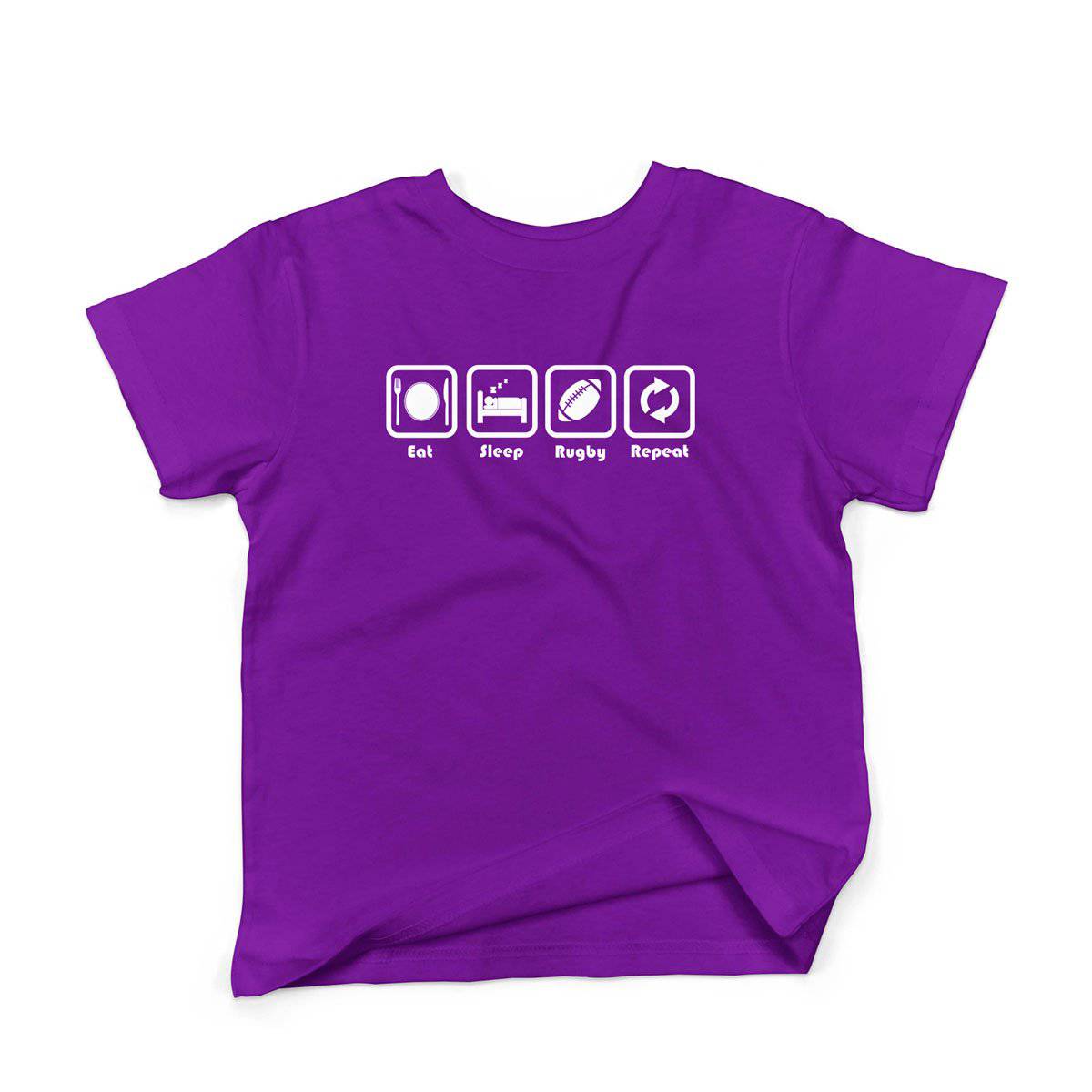 Epic Label Tshirt Eat Sleep Rugby Repeat T-Shirt Enfant