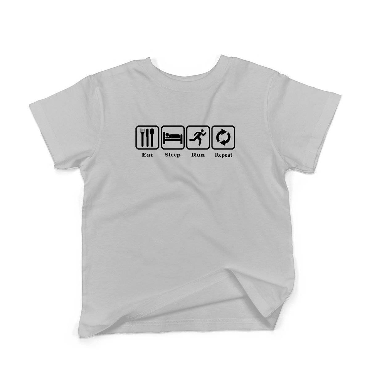 Epic Label Tshirt Eat Sleep Run Repeat T-Shirt Enfant