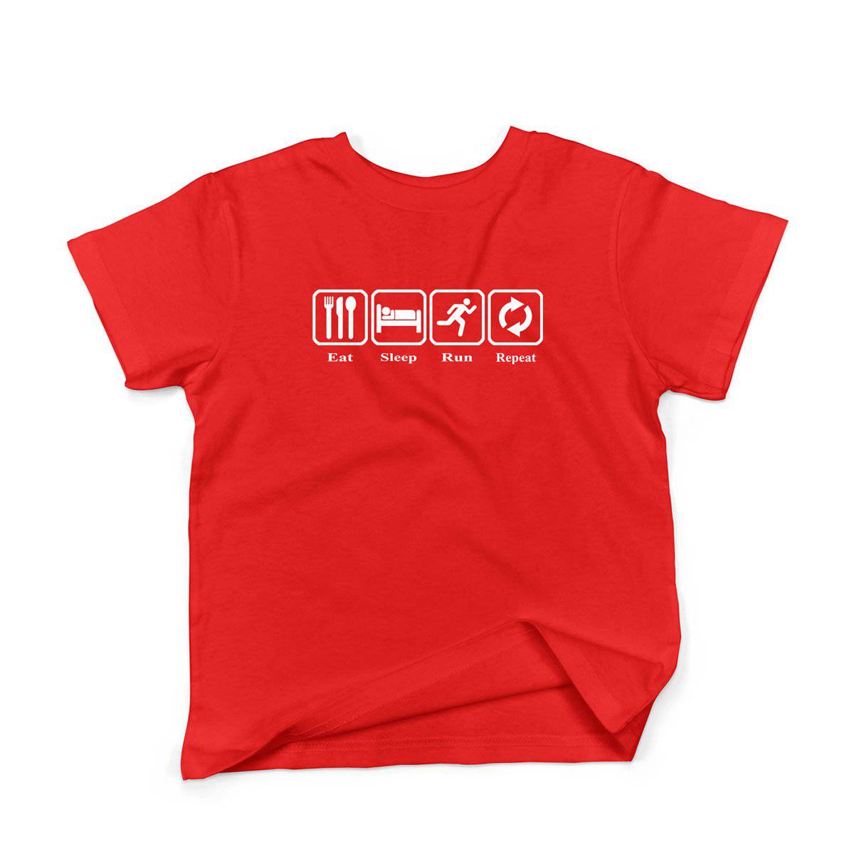 Epic Label Tshirt Eat Sleep Run Repeat T-Shirt Enfant
