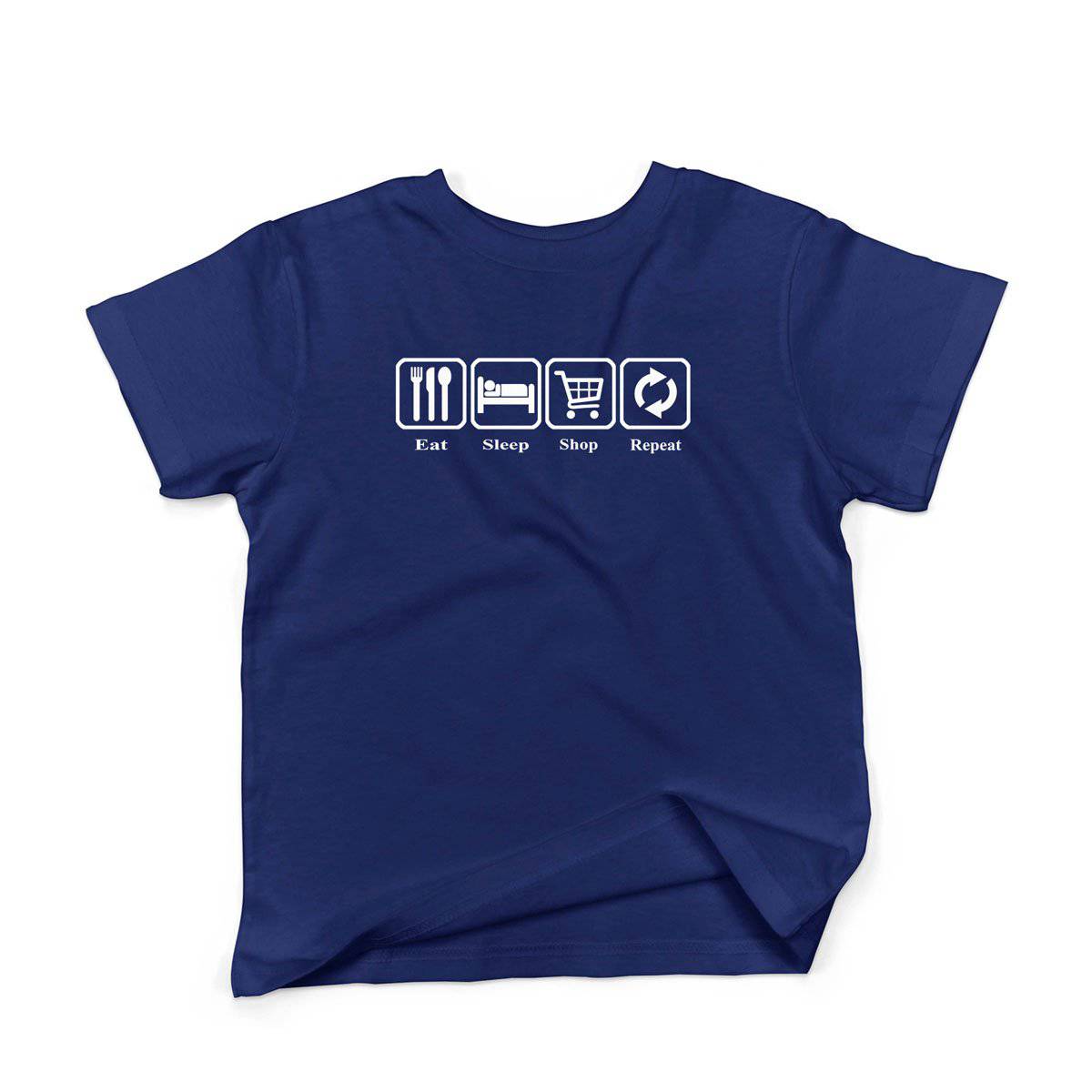 Epic Label Tshirt Eat Sleep Shop Repeat T-Shirt Enfant