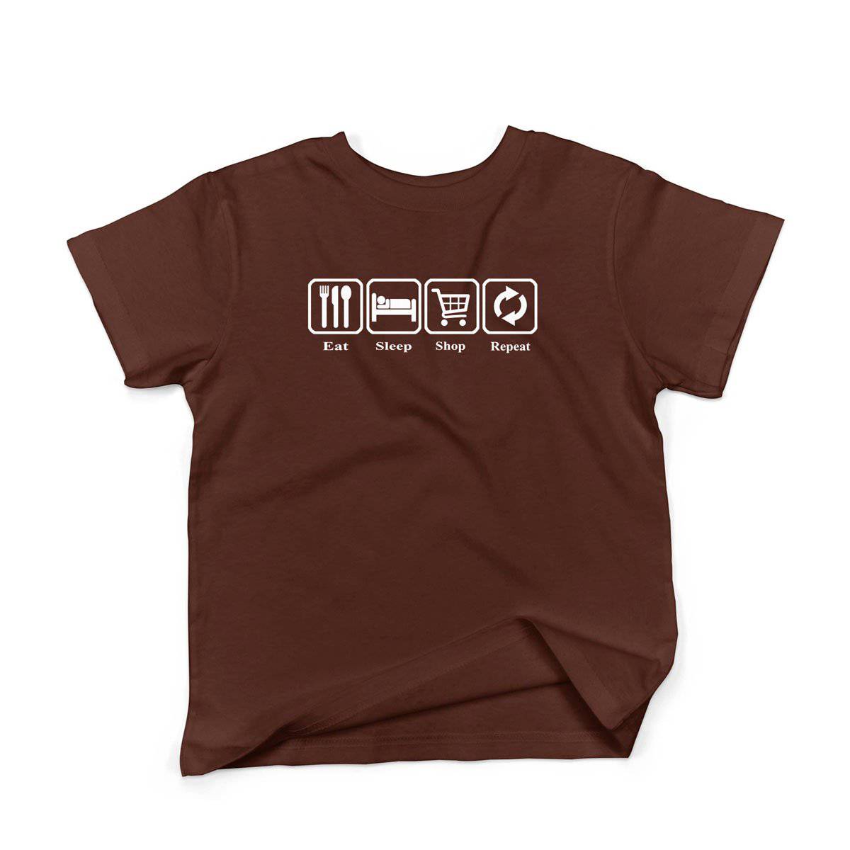 Epic Label Tshirt Eat Sleep Shop Repeat T-Shirt Enfant