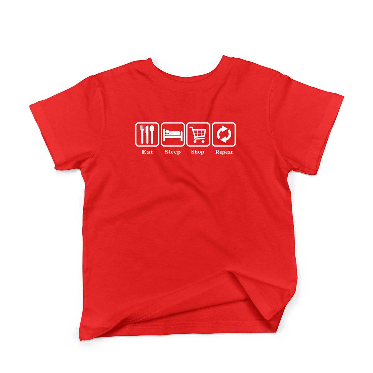 Epic Label Tshirt Eat Sleep Shop Repeat T-Shirt Enfant