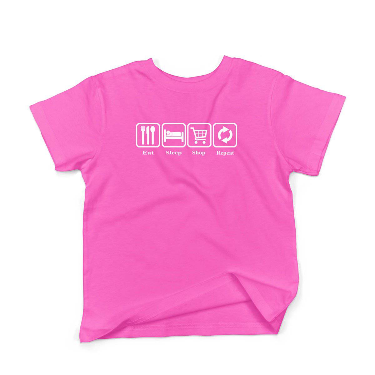 Epic Label Tshirt Eat Sleep Shop Repeat T-Shirt Enfant