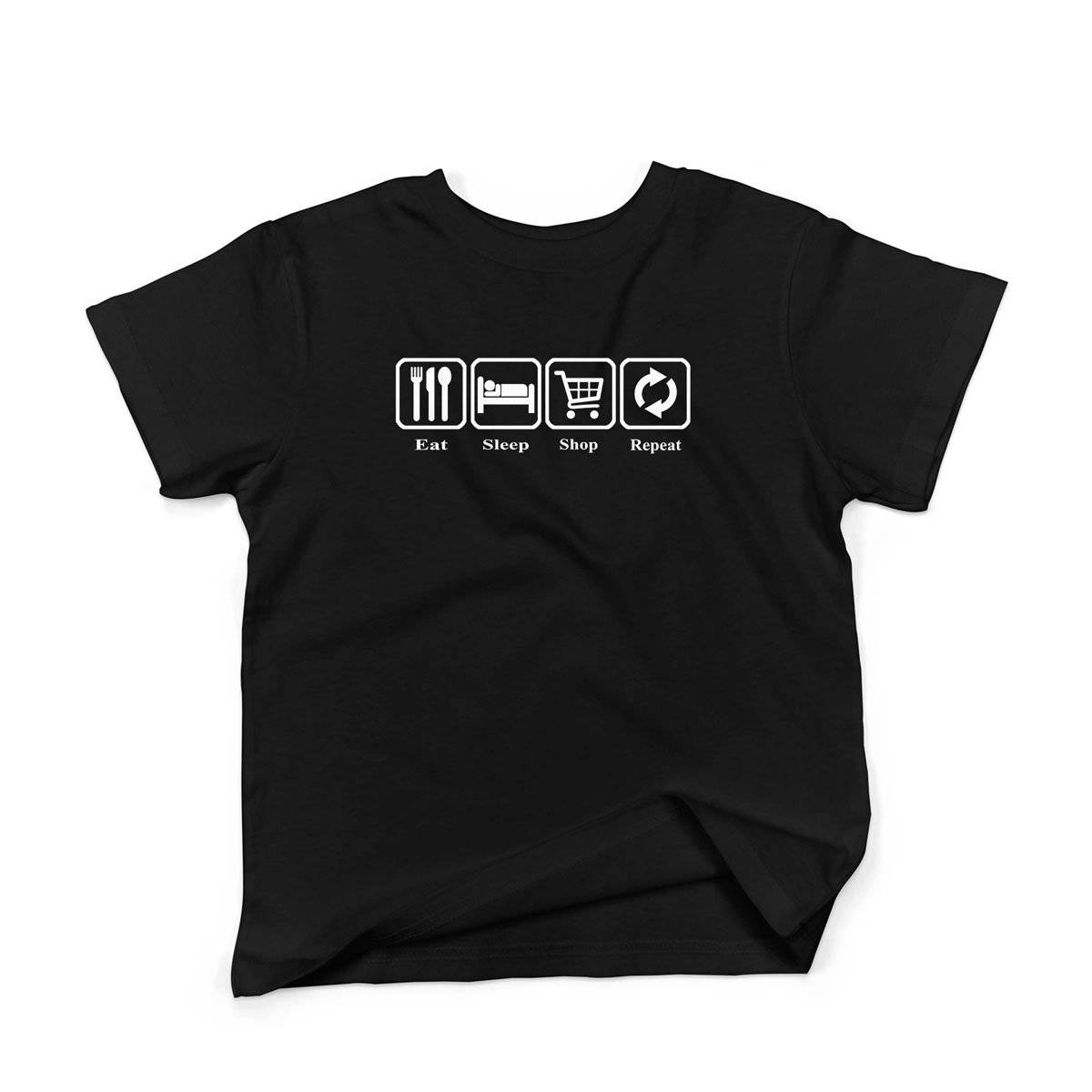 Epic Label Tshirt Eat Sleep Shop Repeat T-Shirt Enfant