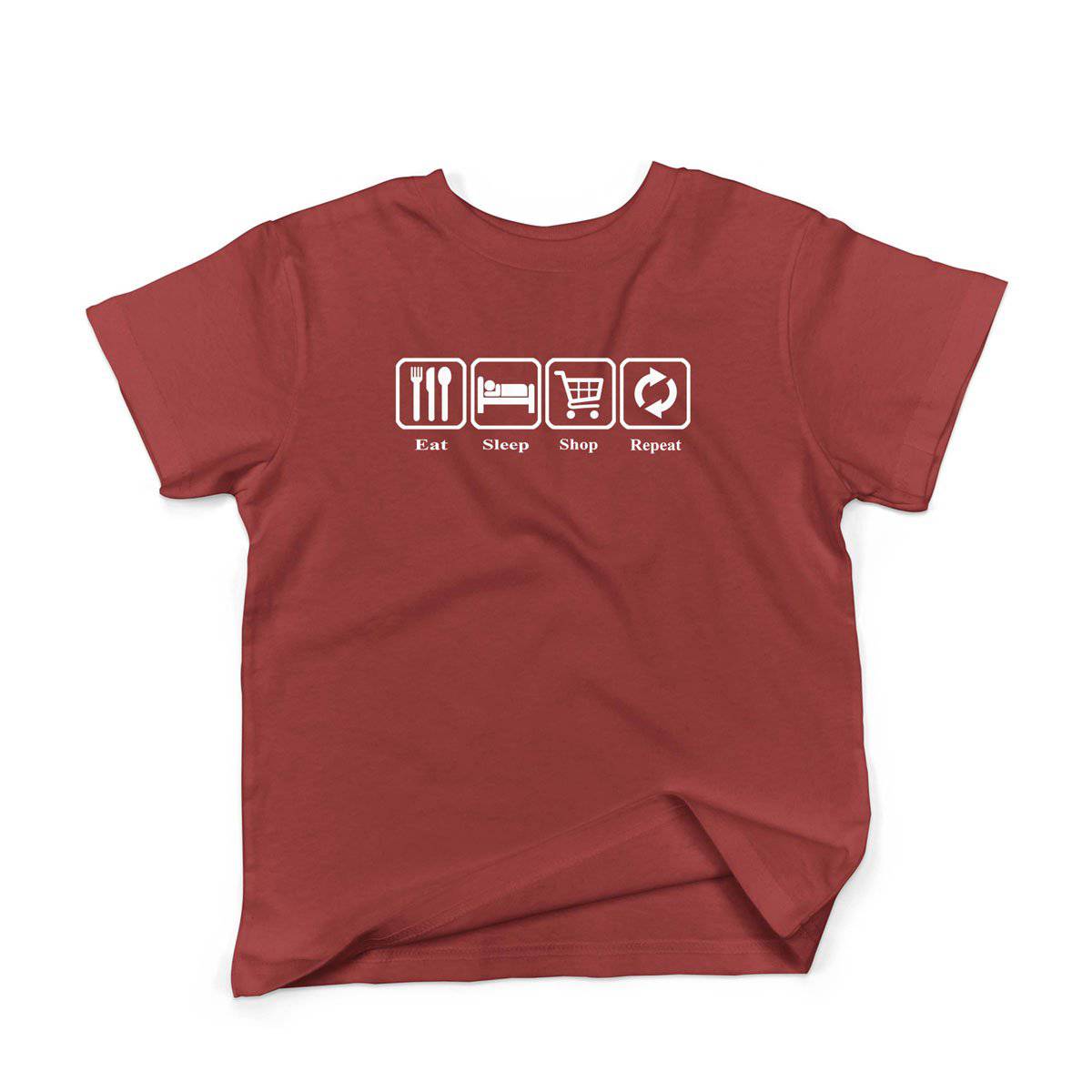 Epic Label Tshirt Eat Sleep Shop Repeat T-Shirt Enfant
