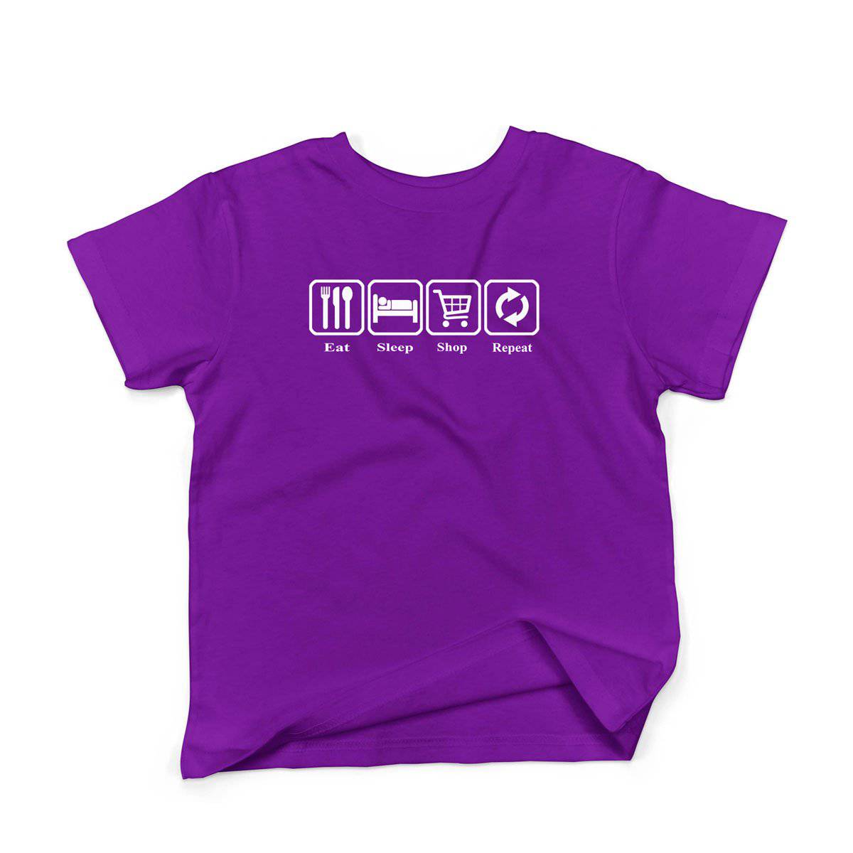 Epic Label Tshirt Eat Sleep Shop Repeat T-Shirt Enfant