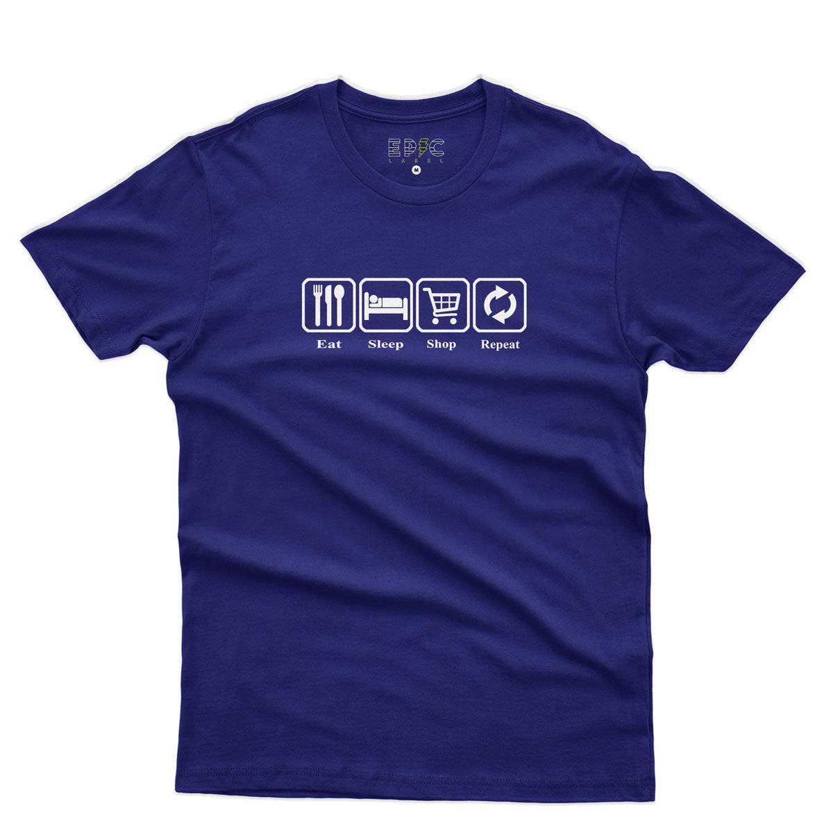 Epic Label Tshirt Eat Sleep Shop Repeat T-Shirt Pour Homme