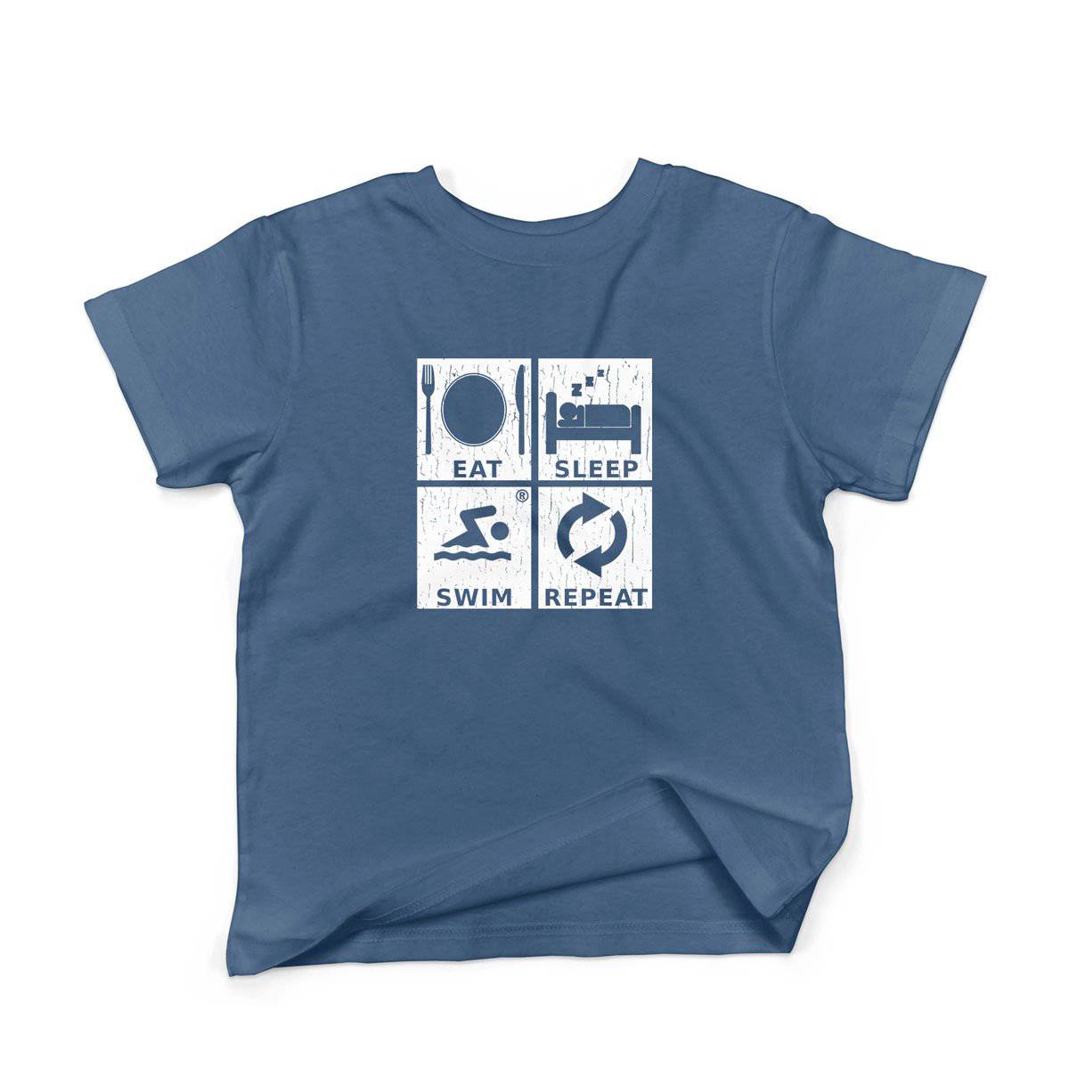 Epic Label Tshirt Eat Sleep Swim Repeat T-Shirt Enfant