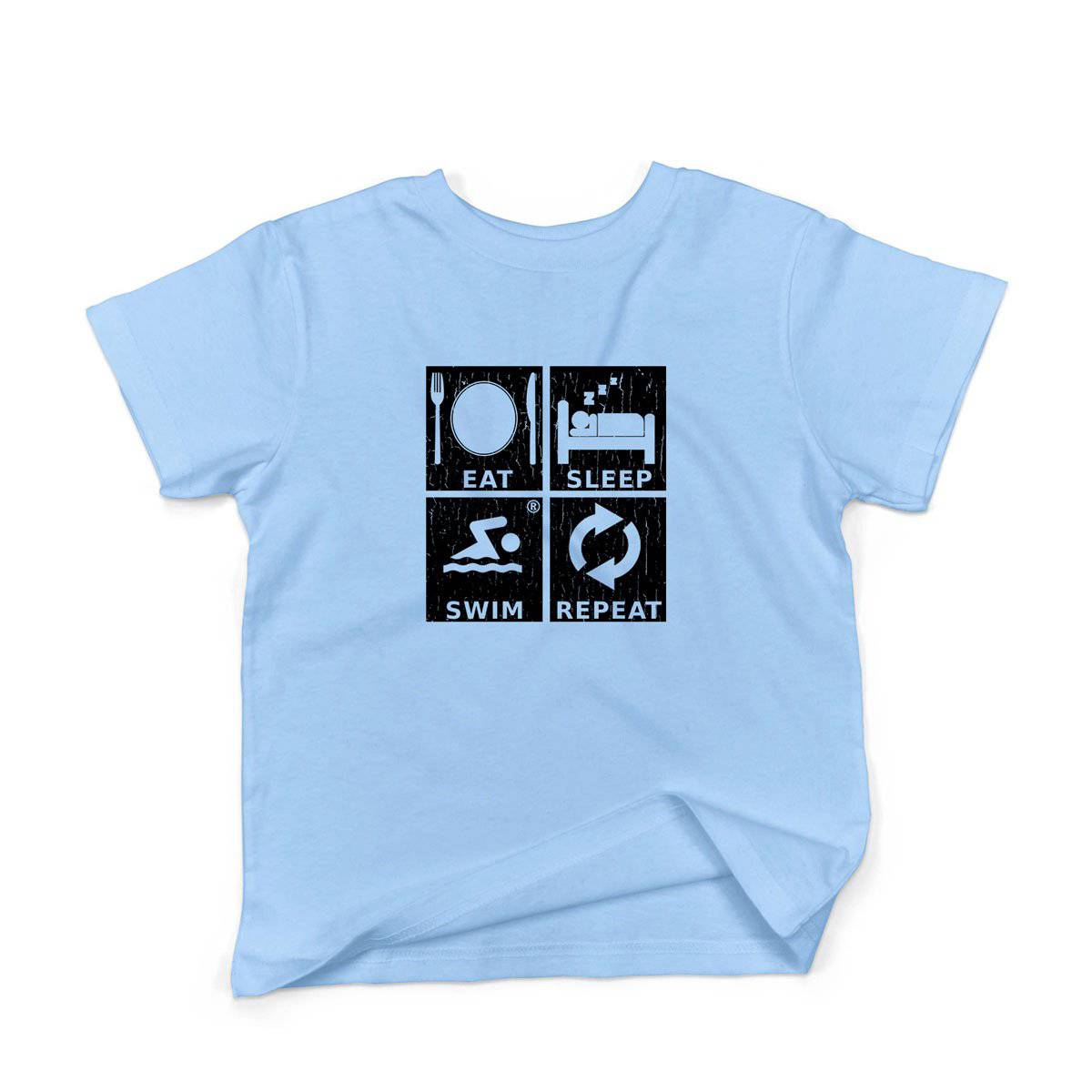 Epic Label Tshirt Eat Sleep Swim Repeat T-Shirt Enfant