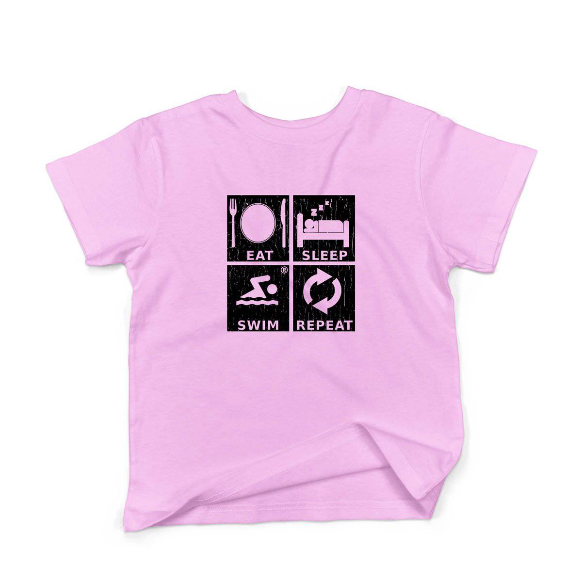 Epic Label Tshirt Eat Sleep Swim Repeat T-Shirt Enfant