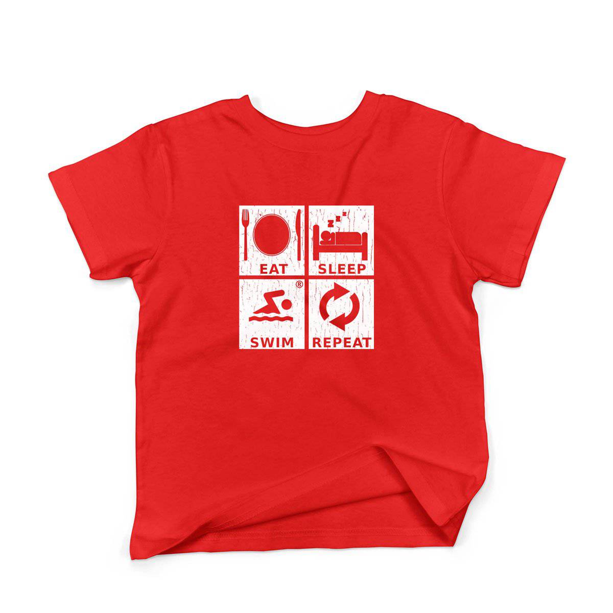 Epic Label Tshirt Eat Sleep Swim Repeat T-Shirt Enfant